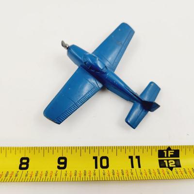 VINTAGE DIE CAST BLUE NAVION TOY METAL PLANE