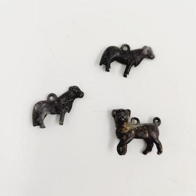 VINTAGE SMALL METAL ANIMAL CHARMS