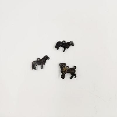 VINTAGE SMALL METAL ANIMAL CHARMS
