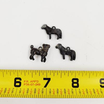 VINTAGE SMALL METAL ANIMAL CHARMS