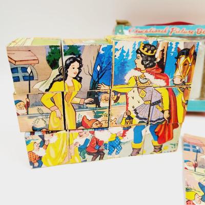 VINTAGE EDUCATIONAL PICTURE BOOK STORY BLOCKS COMPLETE