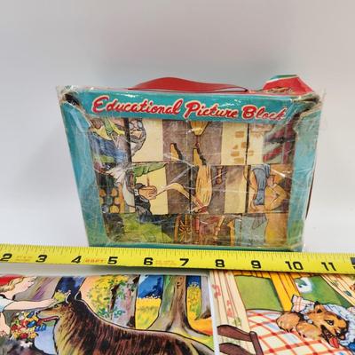VINTAGE EDUCATIONAL PICTURE BOOK STORY BLOCKS COMPLETE