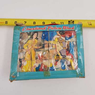 VINTAGE EDUCATIONAL PICTURE BOOK STORY BLOCKS COMPLETE