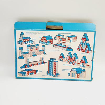 VINTAGE HALSAM BLOCK VILLE #102 W/ 75 PIECES