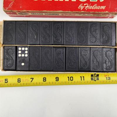 VINTAGE FULL SET DRAGON DOMINOES