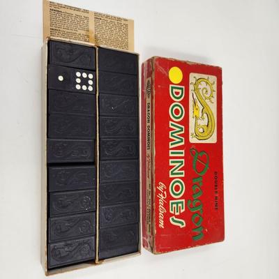 VINTAGE FULL SET DRAGON DOMINOES
