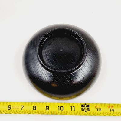 VINTAGE WOODEN MADE IN JAPAN HAND PAINTED BOWL