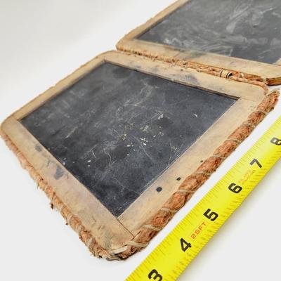 ANTIQUE DOUBLE CONNECTED SCHOOL CHALKBOARD