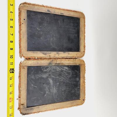 ANTIQUE DOUBLE CONNECTED SCHOOL CHALKBOARD