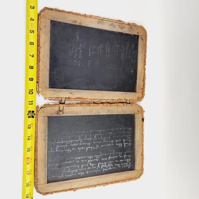 ANTIQUE DOUBLE CONNECTED SCHOOL CHALKBOARD