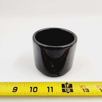 BLACK STONE SHAVING CUP & BRUSH