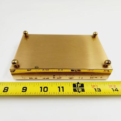 FANTASTIC WOVEN DESIGN BRASS TRINKET BOX