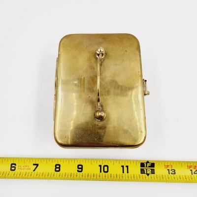 CUTE LOCKABLE BRASS BOX WITH HANDLE