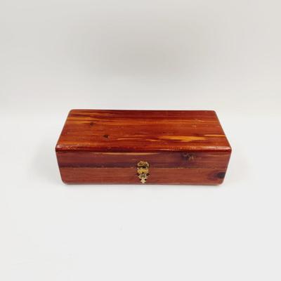 ANTIQUE WOODEN TRINKET - JEWERLY BOX