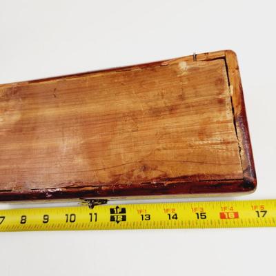 ANTIQUE WOODEN TRINKET - JEWERLY BOX
