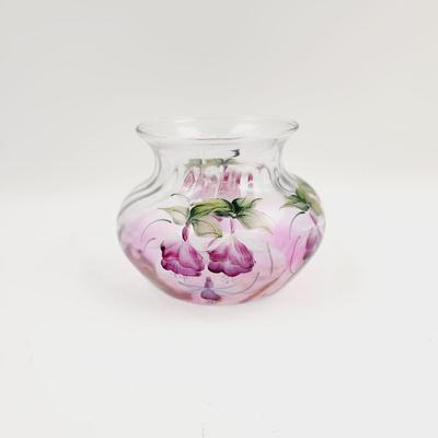 VINTAGE GORGEOUS HAND PAINTED HUMMINGBIRD VASE