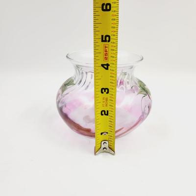 VINTAGE GORGEOUS HAND PAINTED HUMMINGBIRD VASE