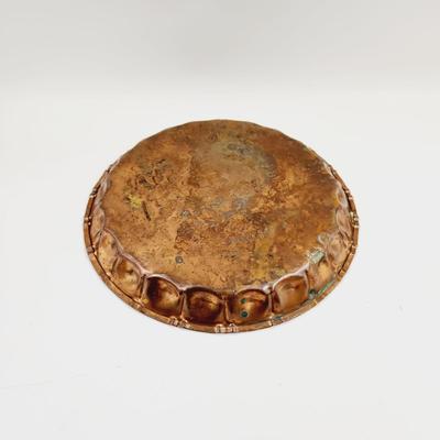 BEAUTIFUL ETCHED COPPER PIE PLATE