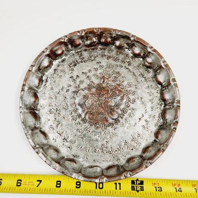 BEAUTIFUL ETCHED COPPER PIE PLATE