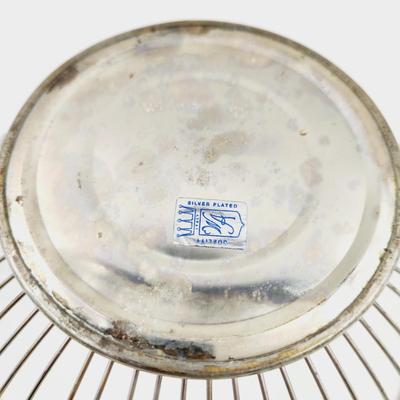 VINTAGE SILVER PLATE WIRE BASKET