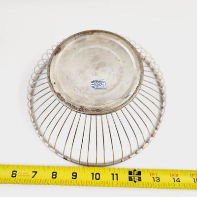 VINTAGE SILVER PLATE WIRE BASKET