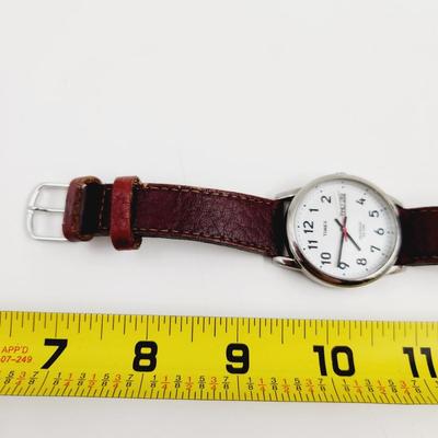 TIMEX INDIGLO WR30 LEATHER BAND - WORKS!