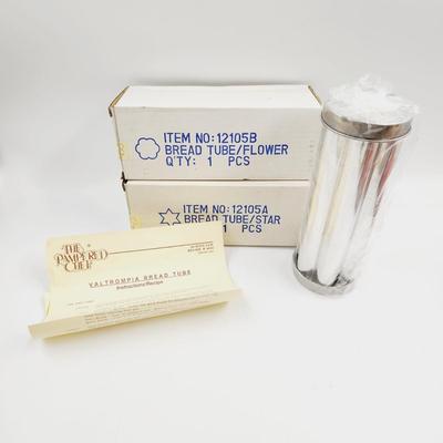 PAMPERED CHEF BREAD TUBES - STAR & FLOWER NEW