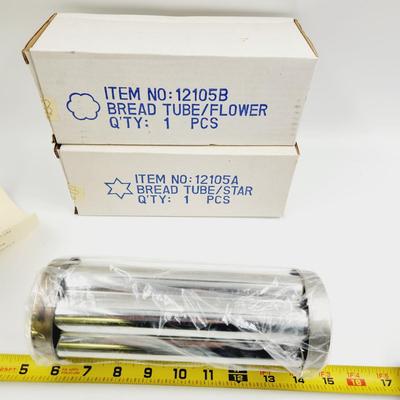 PAMPERED CHEF BREAD TUBES - STAR & FLOWER NEW