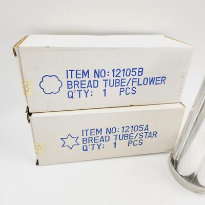 PAMPERED CHEF BREAD TUBES - STAR & FLOWER NEW