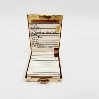 FUN VINTAGE BRASS ADDRESS HOLDER