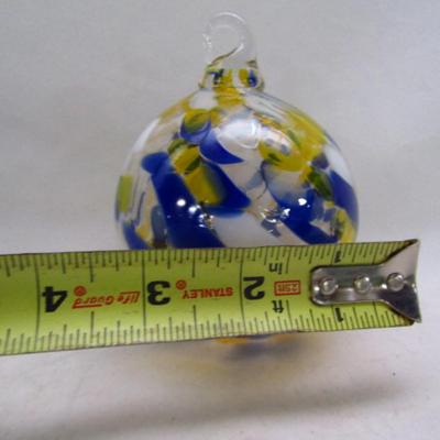 Hand Blown Glass Ornament/Friendship Ball- Approx 3