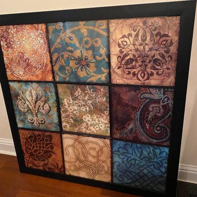 Large framed print, 9 panel designs