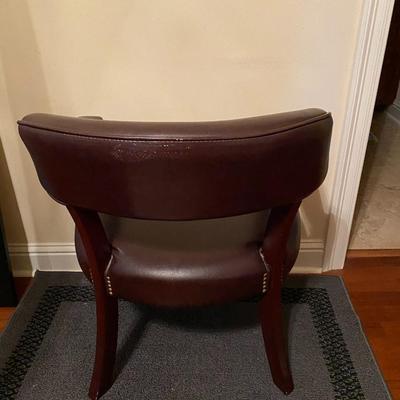 Faux-leather arm chair