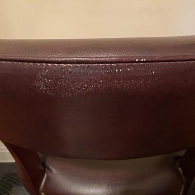 Faux-leather arm chair