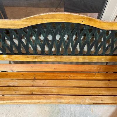 Wood & cast-iron bench