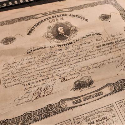 Lo #96  Original Confederate Bond - 1862