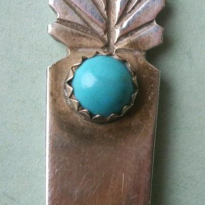 Sterling Silver Demitasse Spoon with Turquoise