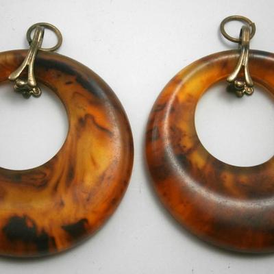 2 Pair of 1930's Celluloid Earring Drops
