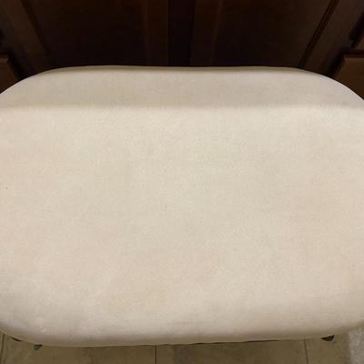 Upholstered iron bench