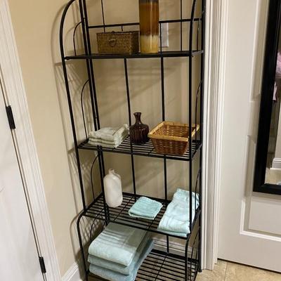 Metal 4-shelf folding rack