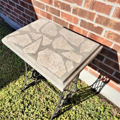 Lot #105  Antique Sewing Machine Base converted into Plant Stand