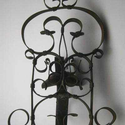 Wrought Steel Hanging Candle Holder