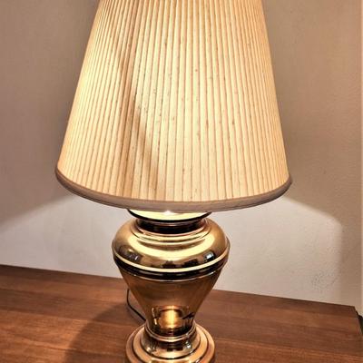 Lot #108  Gold Tone Table Lamp