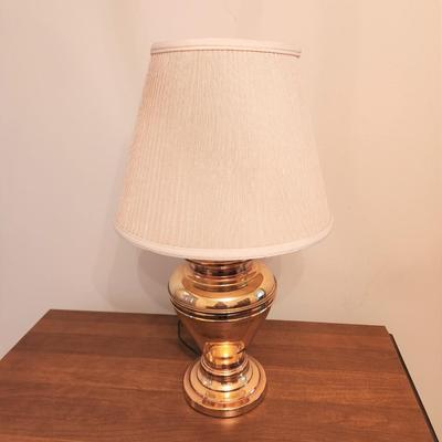 Lot #108  Gold Tone Table Lamp