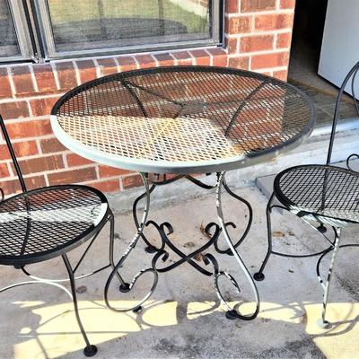 Lot #109  Vintage Metal Outdoor Bistro set