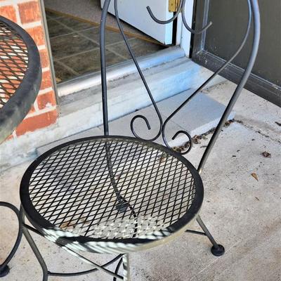 Lot #109  Vintage Metal Outdoor Bistro set