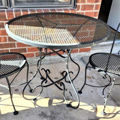 Lot #109  Vintage Metal Outdoor Bistro set