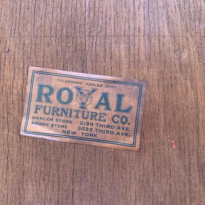 LOT 12R: Vintage Mirror & Royal Furniture Co. Bench