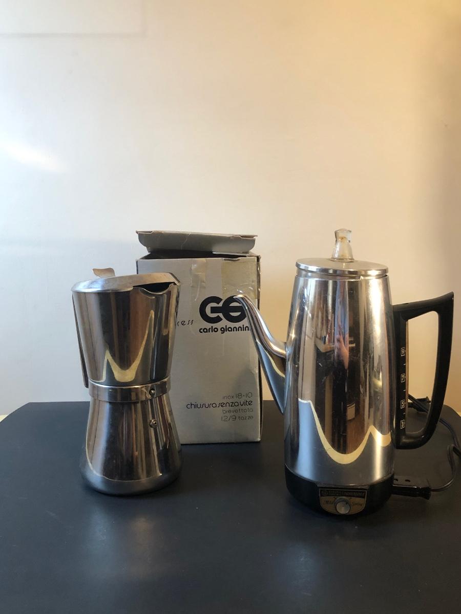 LOT40M Giannina Express Stovetop Espresso Maker & General Electric Immersible Percolator Coffee