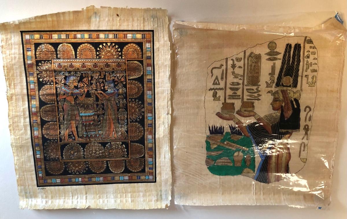 LOT100M: Handmade Egyptian Papyrus Scrolls | EstateSales.org